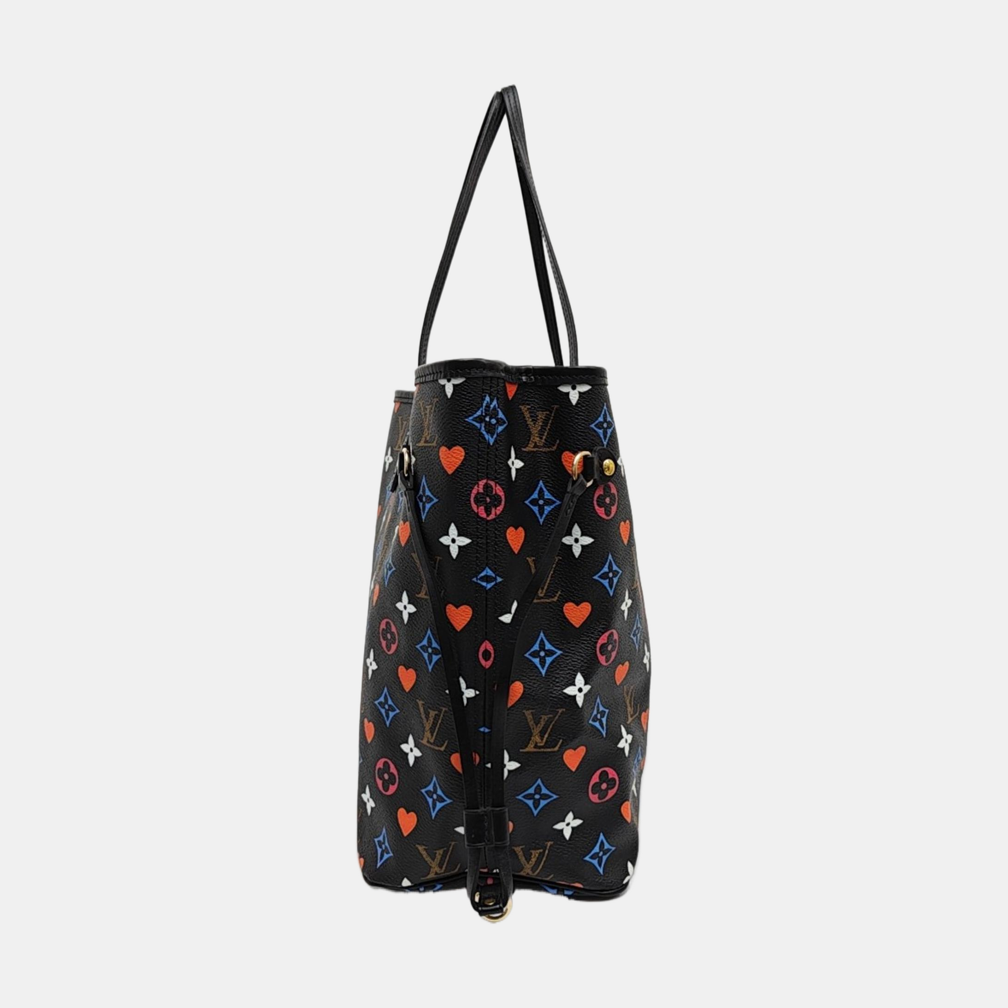 NEVERFULL MM Monogram Coated Canvas Black