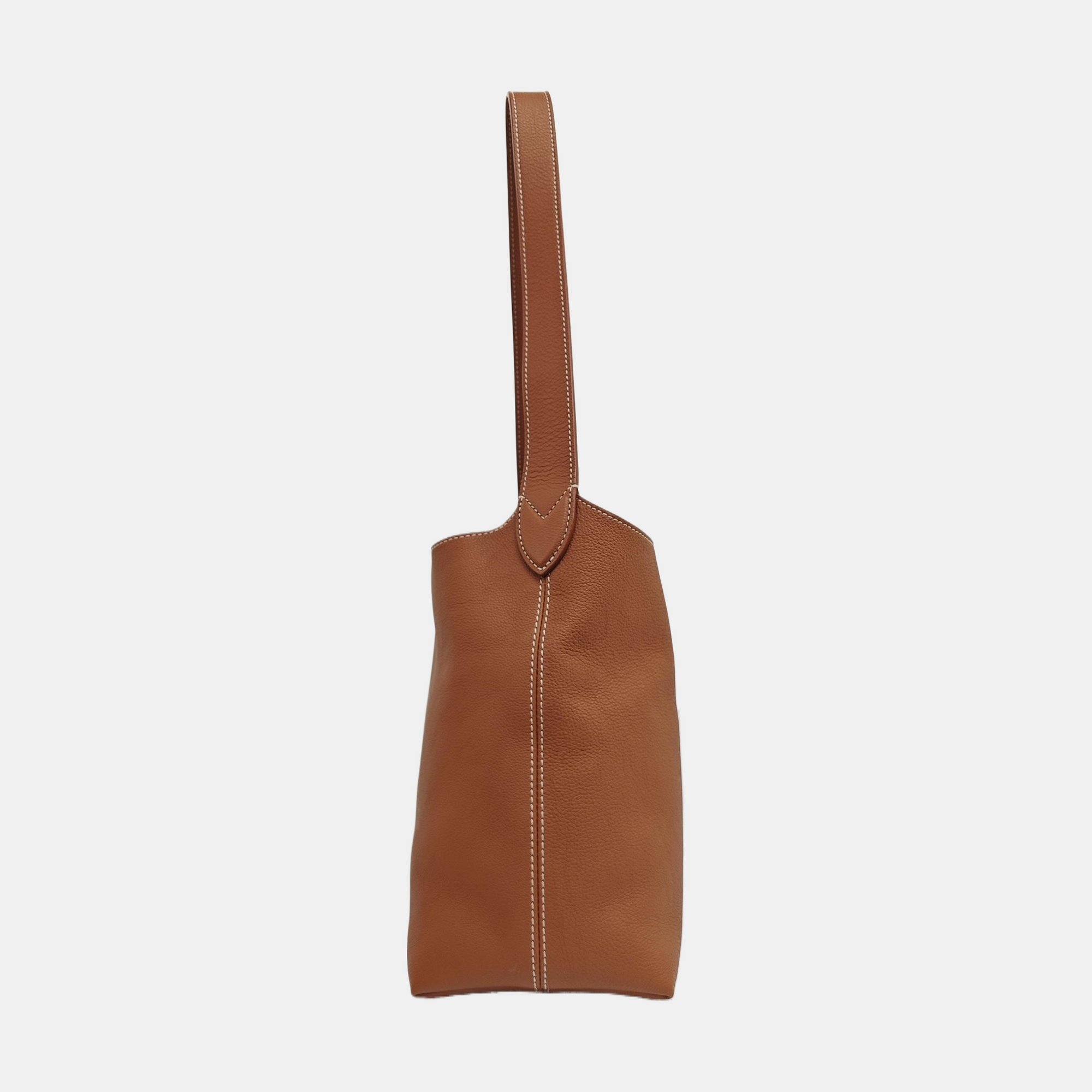 LOW KEY HOBO PM Monogram Calfskin Brown