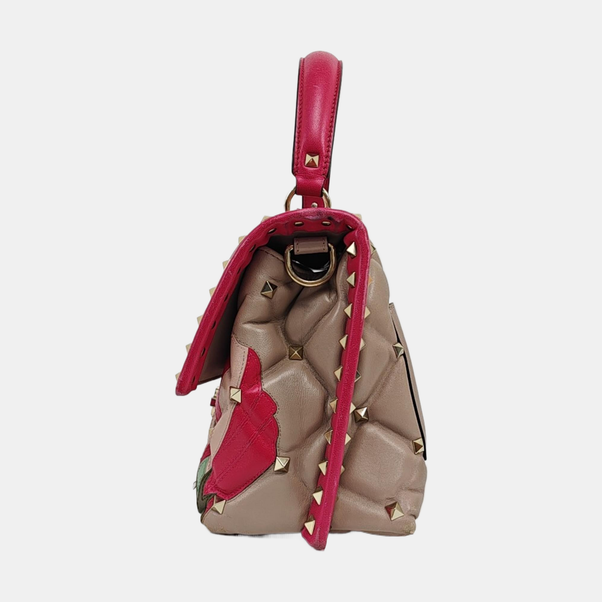 Quilted Calfskin Shoulder Bag Pink