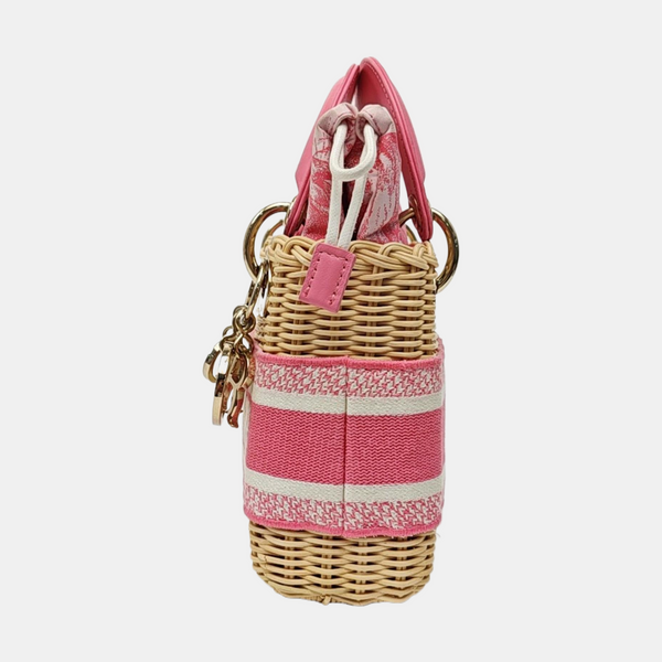 Lady Dior Mini Straw Beige
