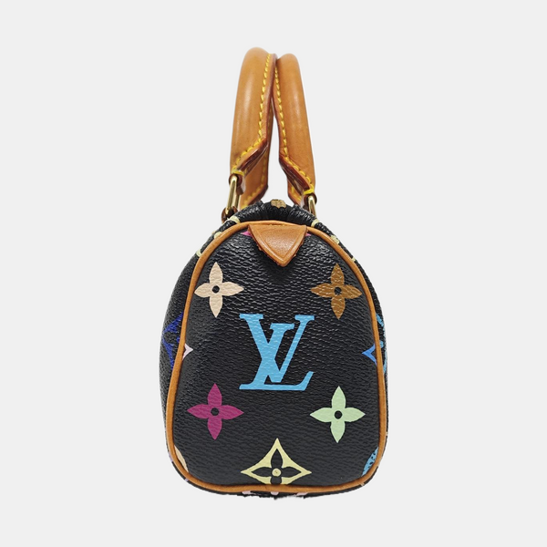 LV × TM SPEEDY Nano Monogram Coated Canvas Black