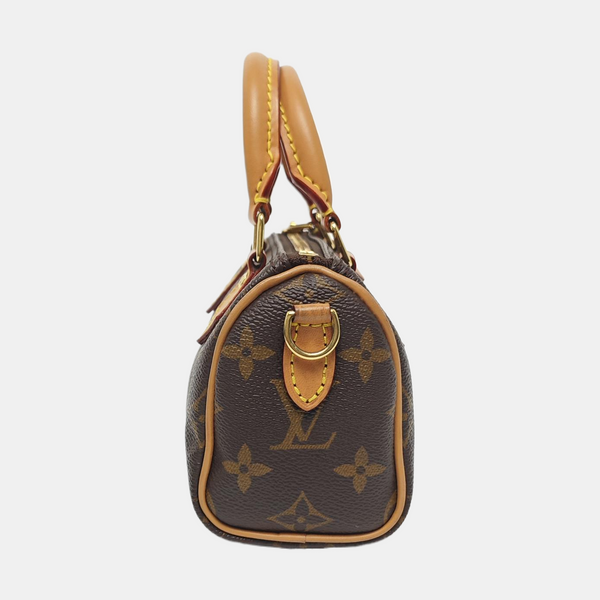 SPEEDY Nano Monogram Coated Canvas Brown