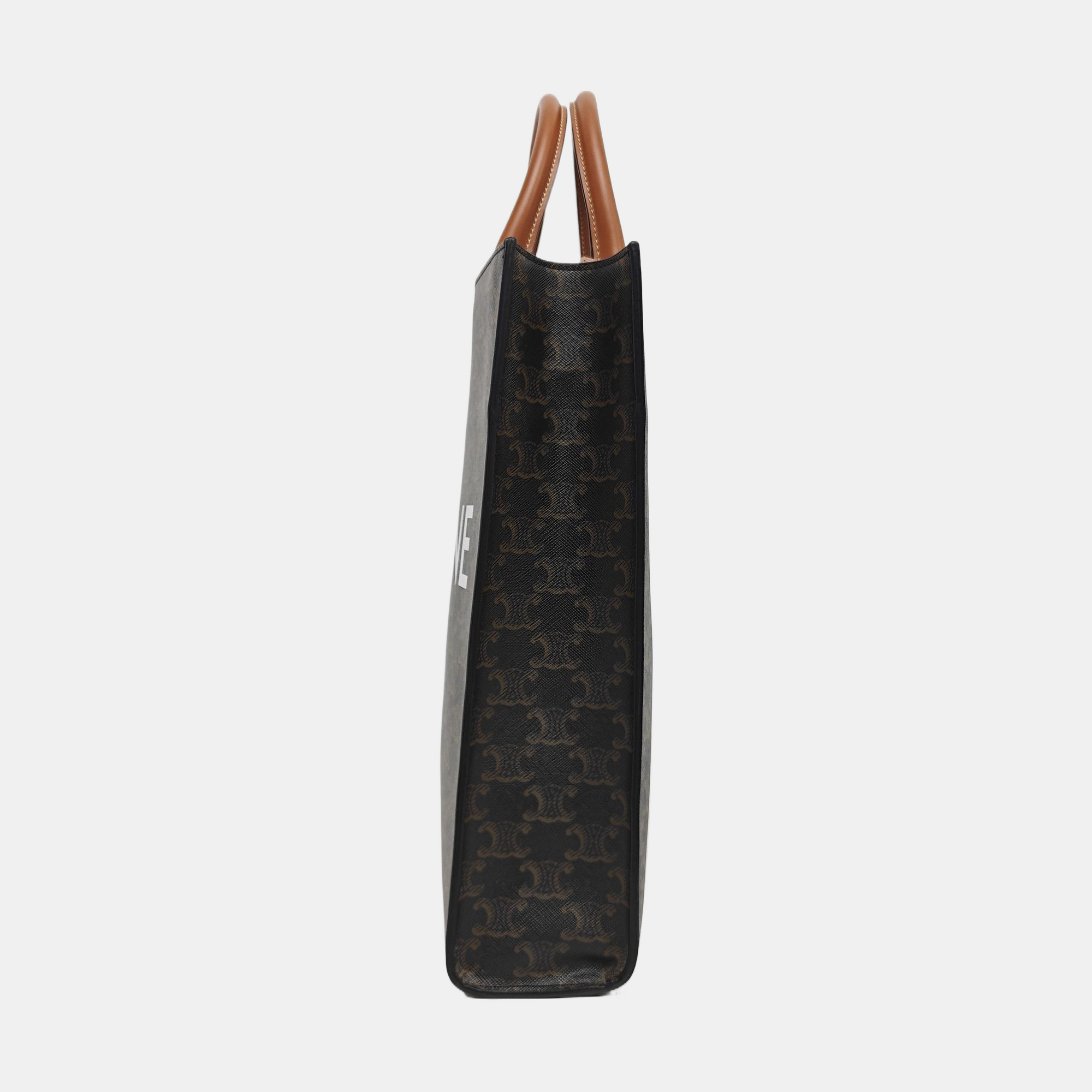 CABAS CELINE Small Coated Canvas Brown