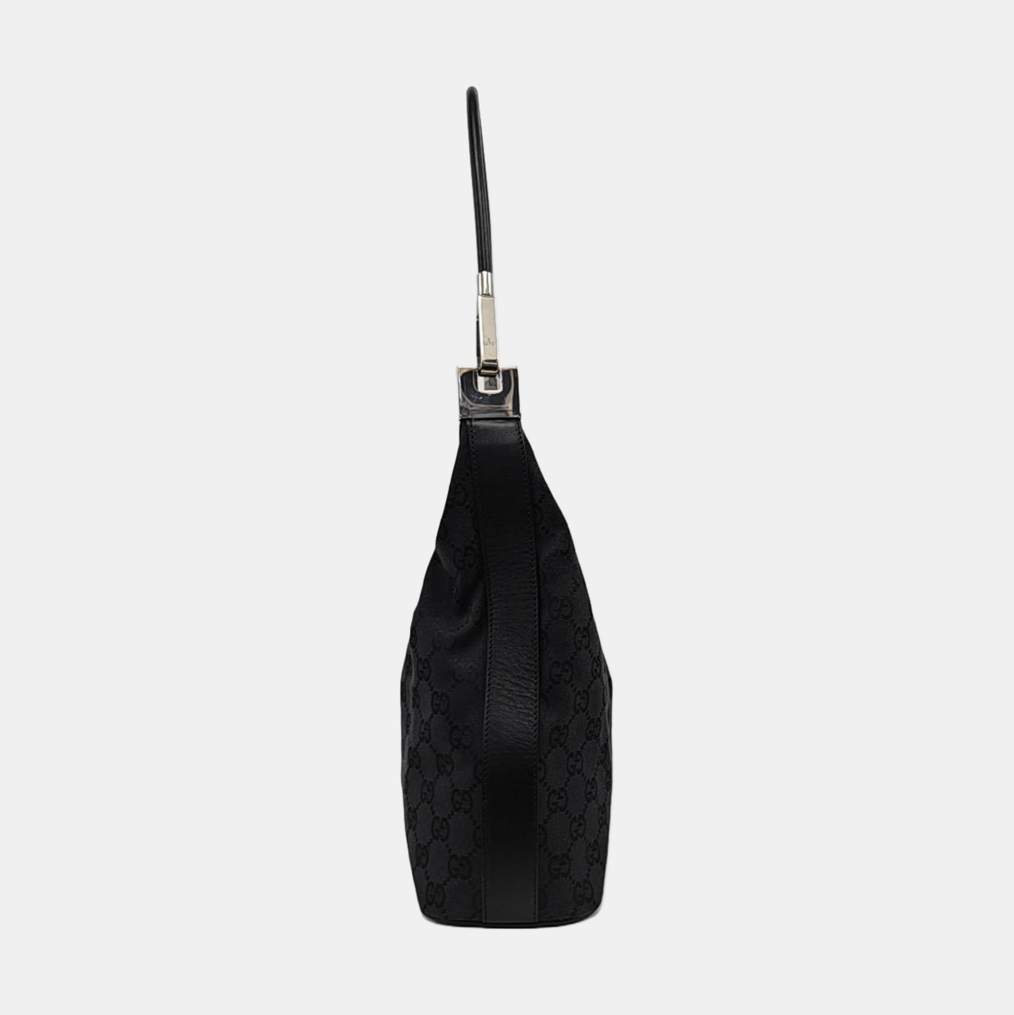 Monogram Canvas Shoulder Bag Black