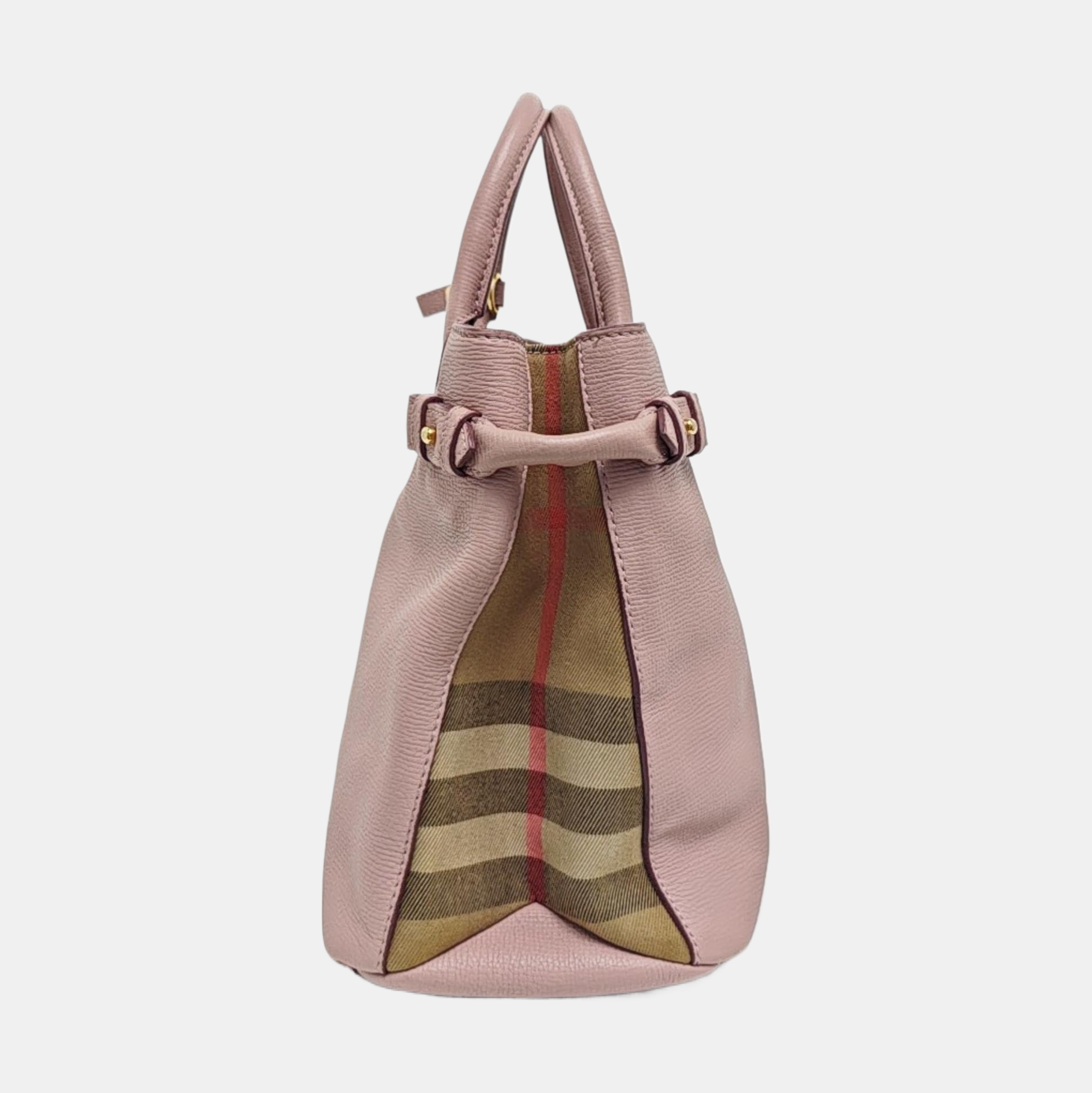 The Banner Medium Calfskin Pink