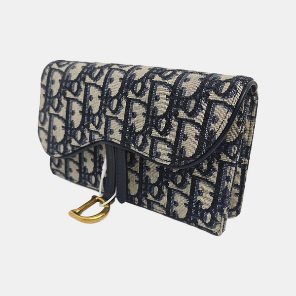 Saddle Mini Oblique Canvas Blue