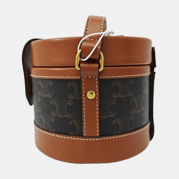 TRIOMPHE Small Coated Canvas Brown