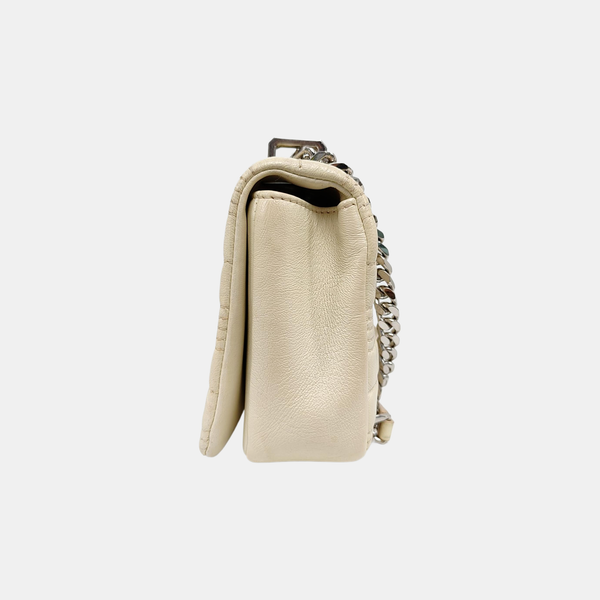Lola Small Quilted Lambskin White
