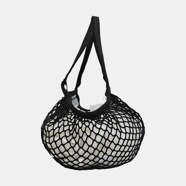 Fabric Top Handle Bag Black