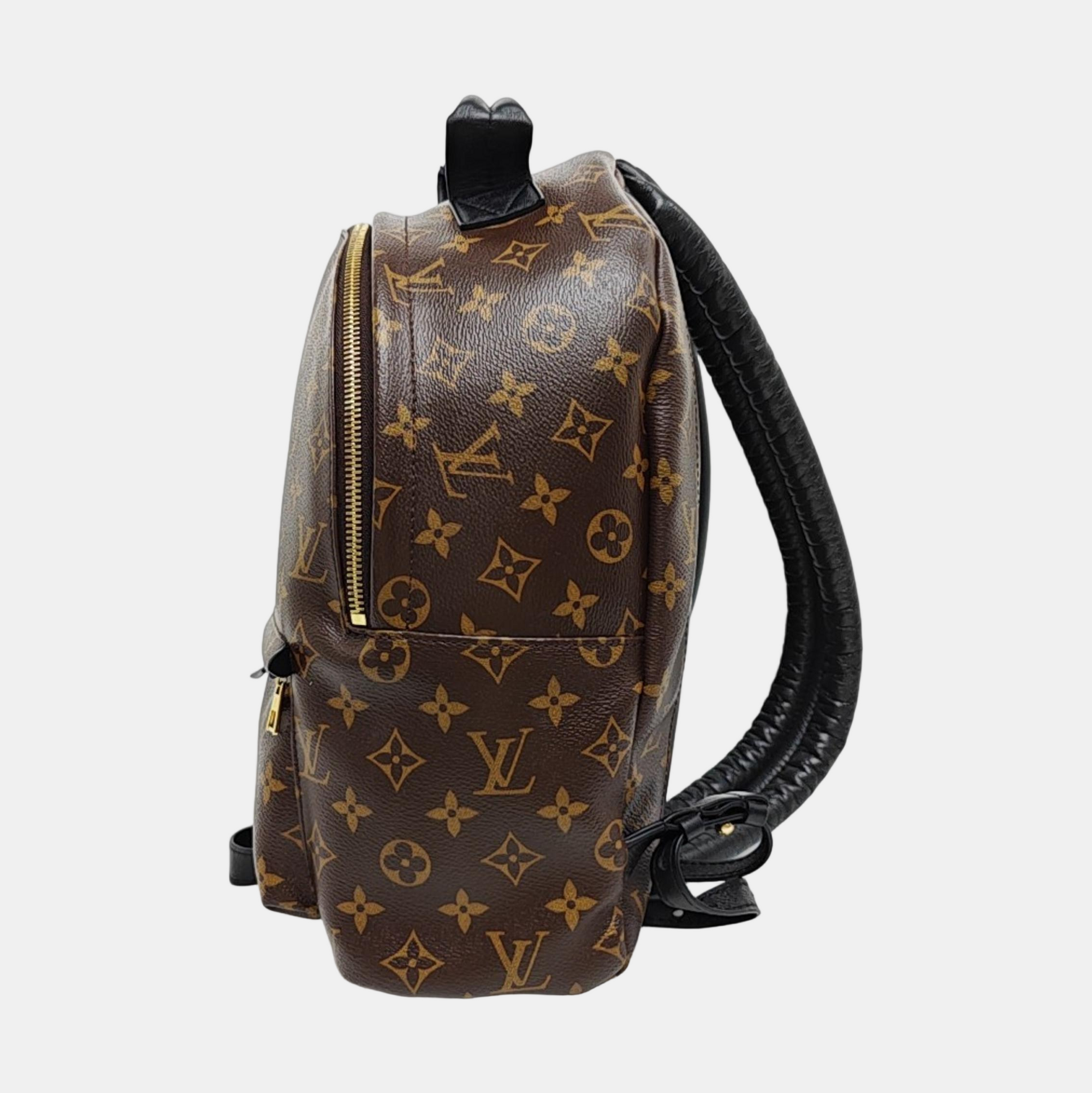 Monogram Coated Canvas Backpack Brown