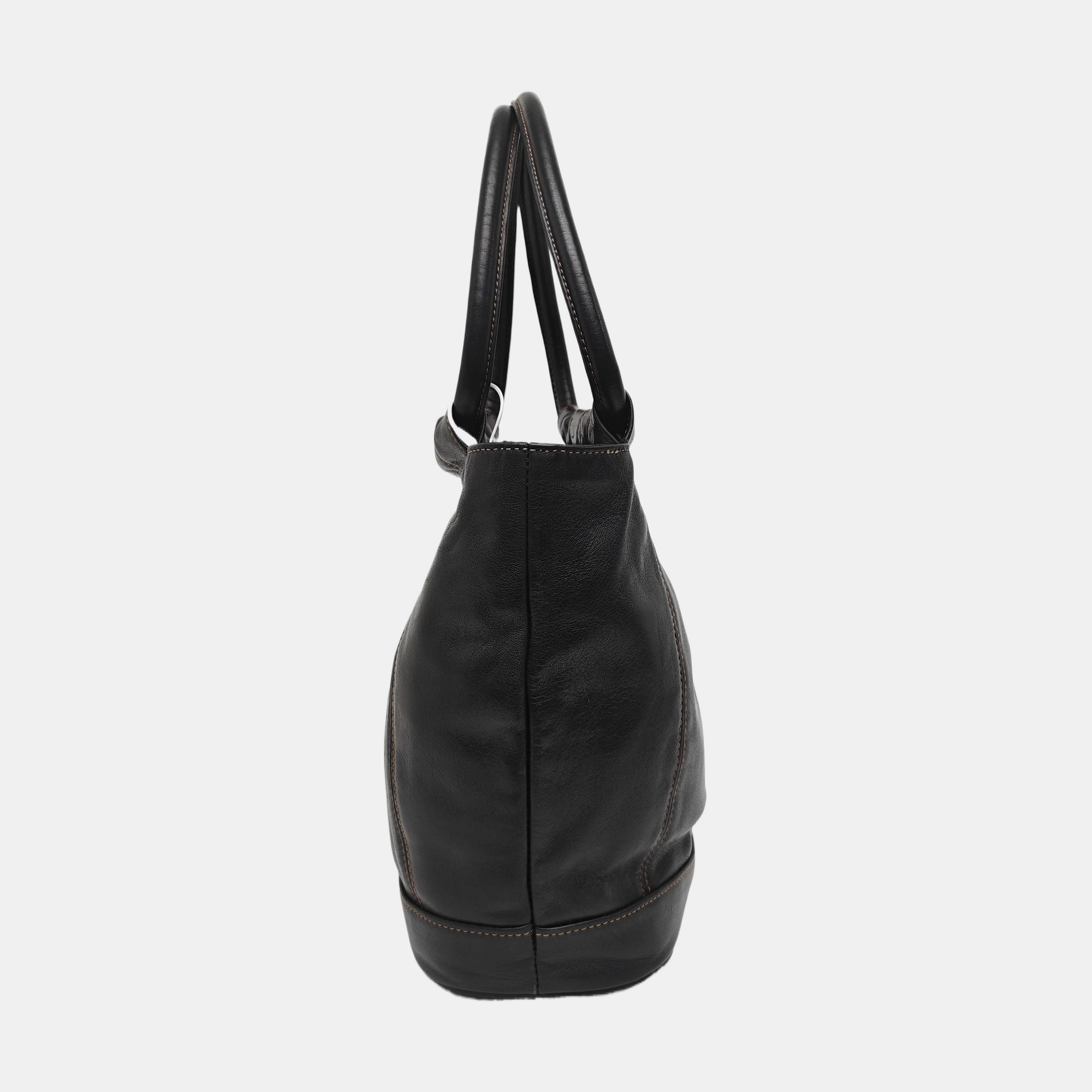 Calfskin Bucket Bag Black