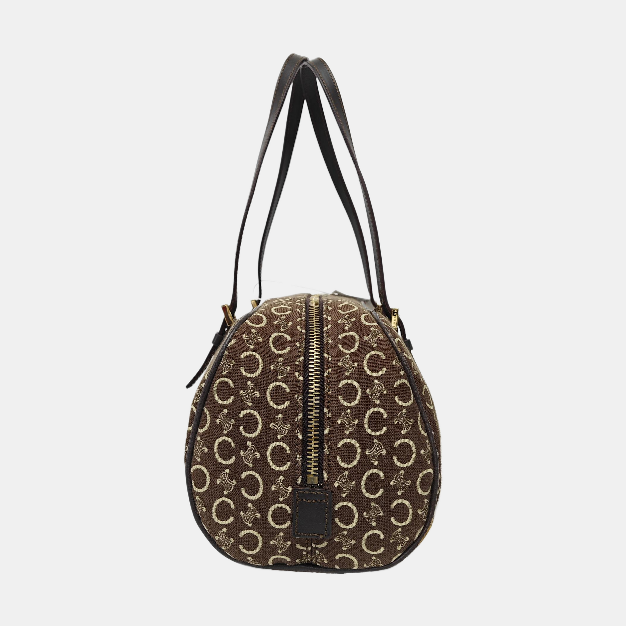 Canvas Top Handle Bag Brown