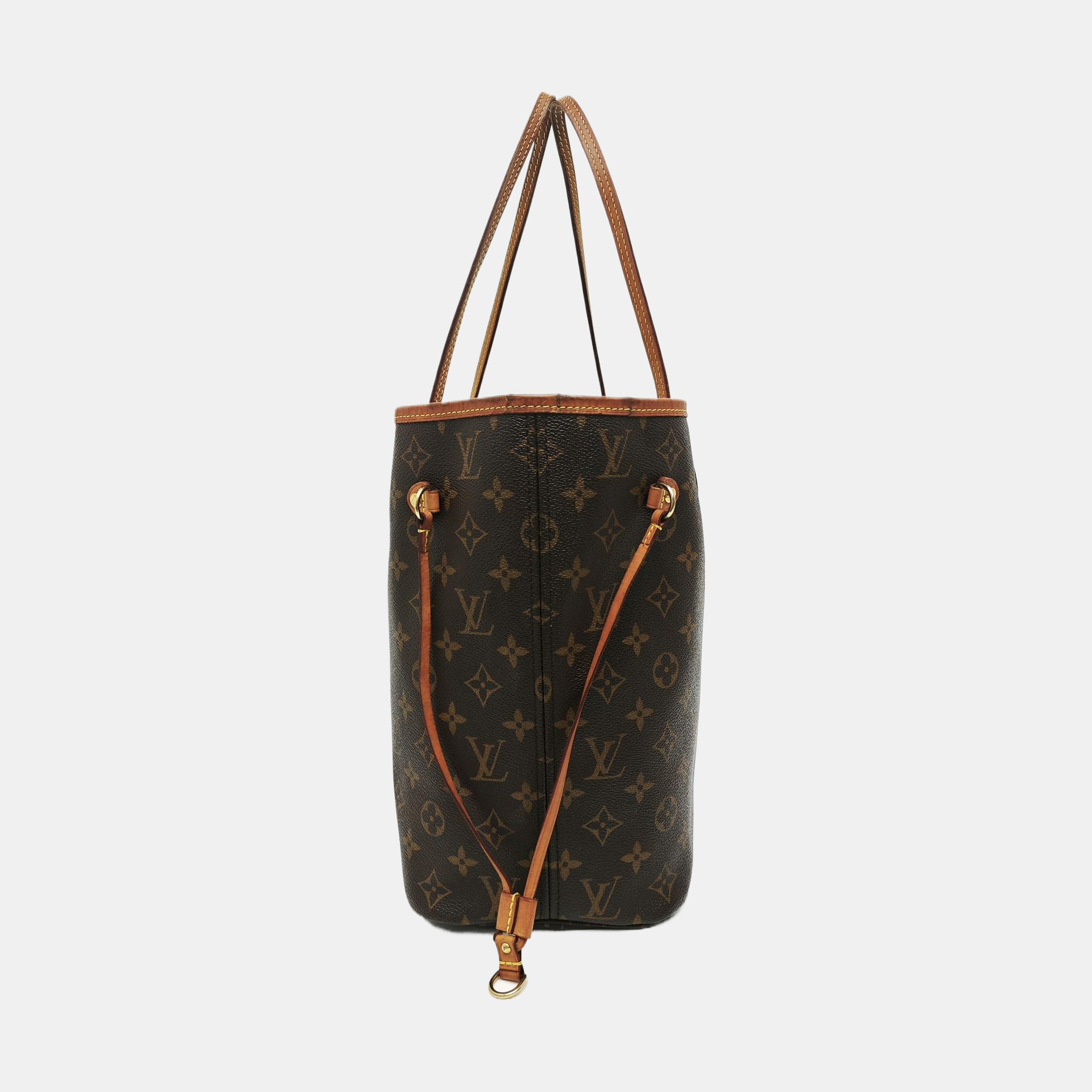 NEVERFULL MM Monogram Coated Canvas Brown
