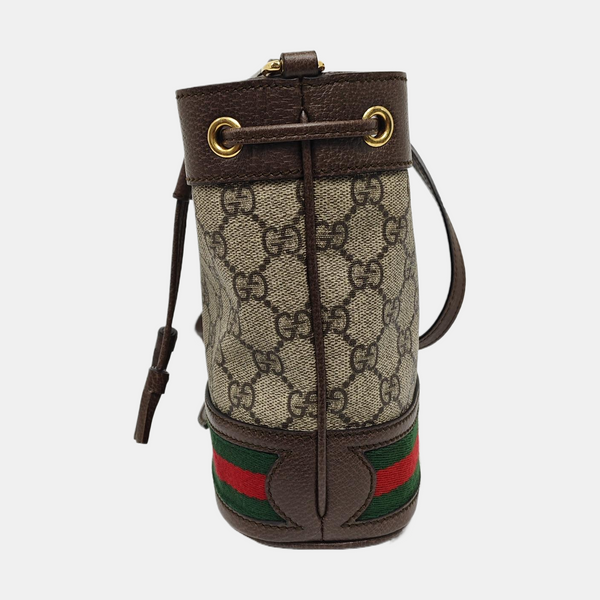 Ophidia Mini Monogram Coated Canvas Beige