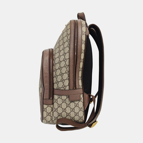 Ophidia Medium Monogram Coated Canvas Beige