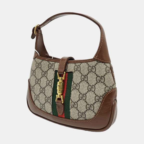 Authenticated pre-owned  Jackie 1961 Mini Monogram Coated Canvas Beige - Top Handle Bag at Looply