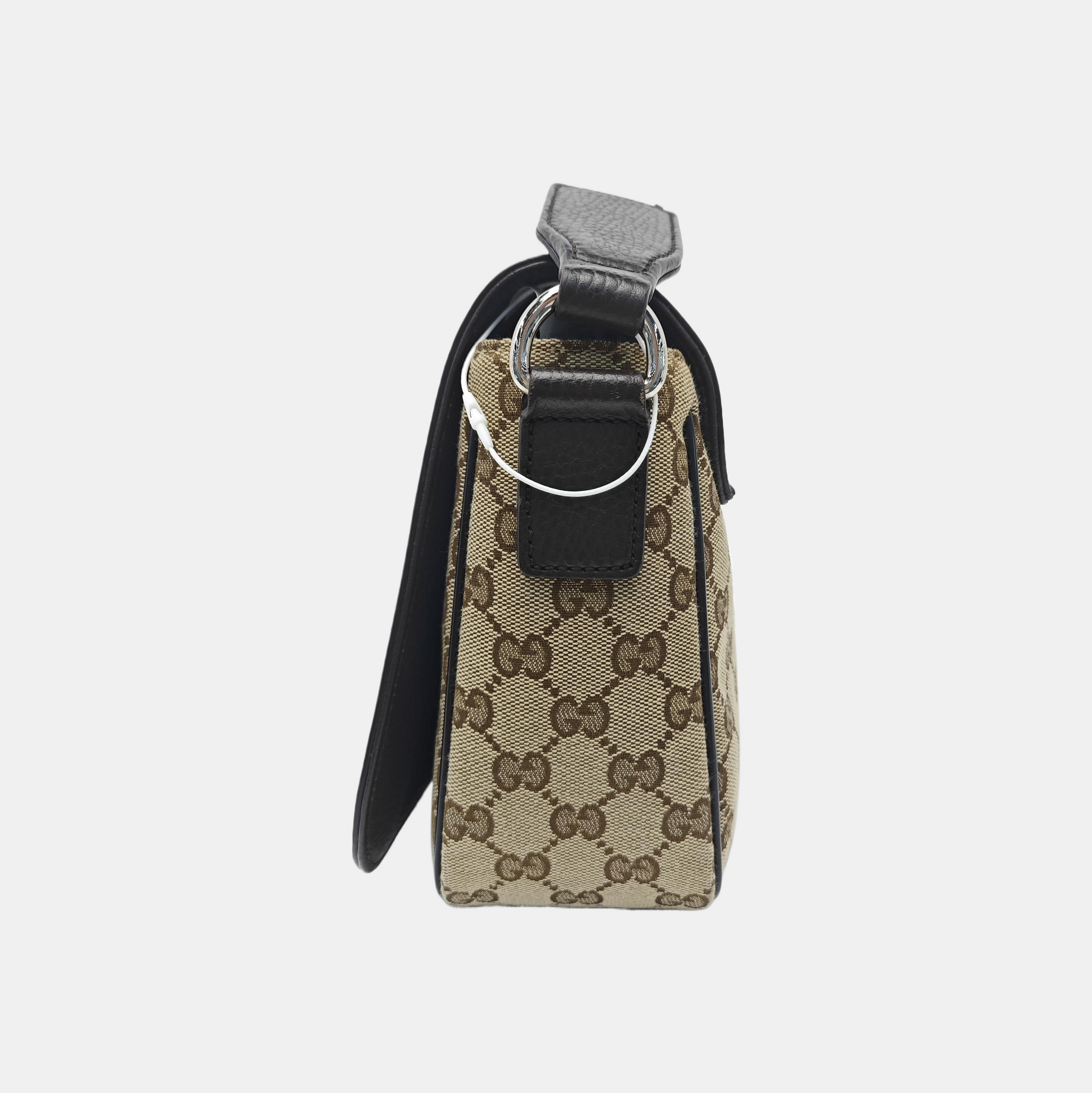 Monogram Canvas Shoulder Bag Brown