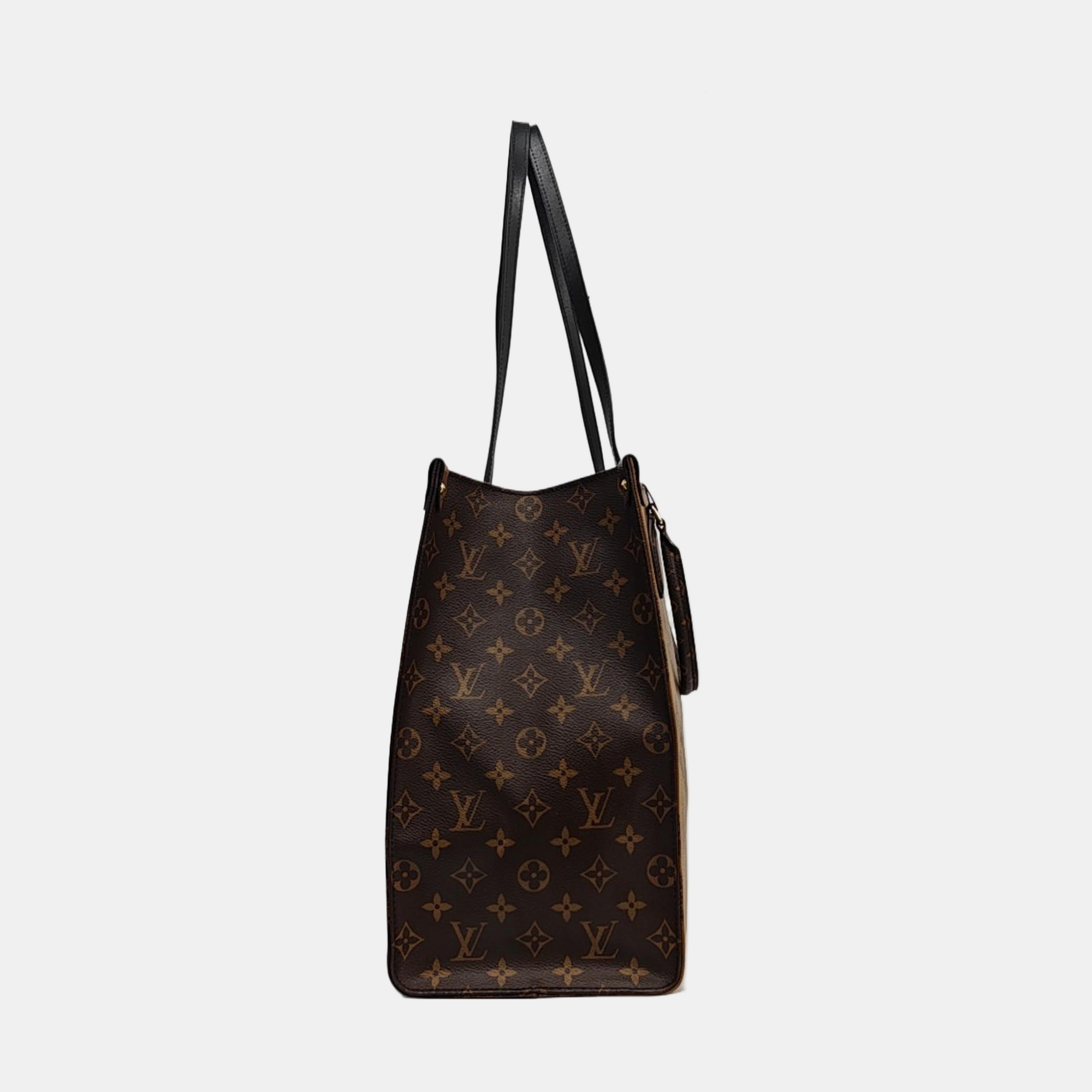 Authenticated pre-owned  ONTHEGO GM Monogram Coated Canvas Brown - Tote Bag at Looply