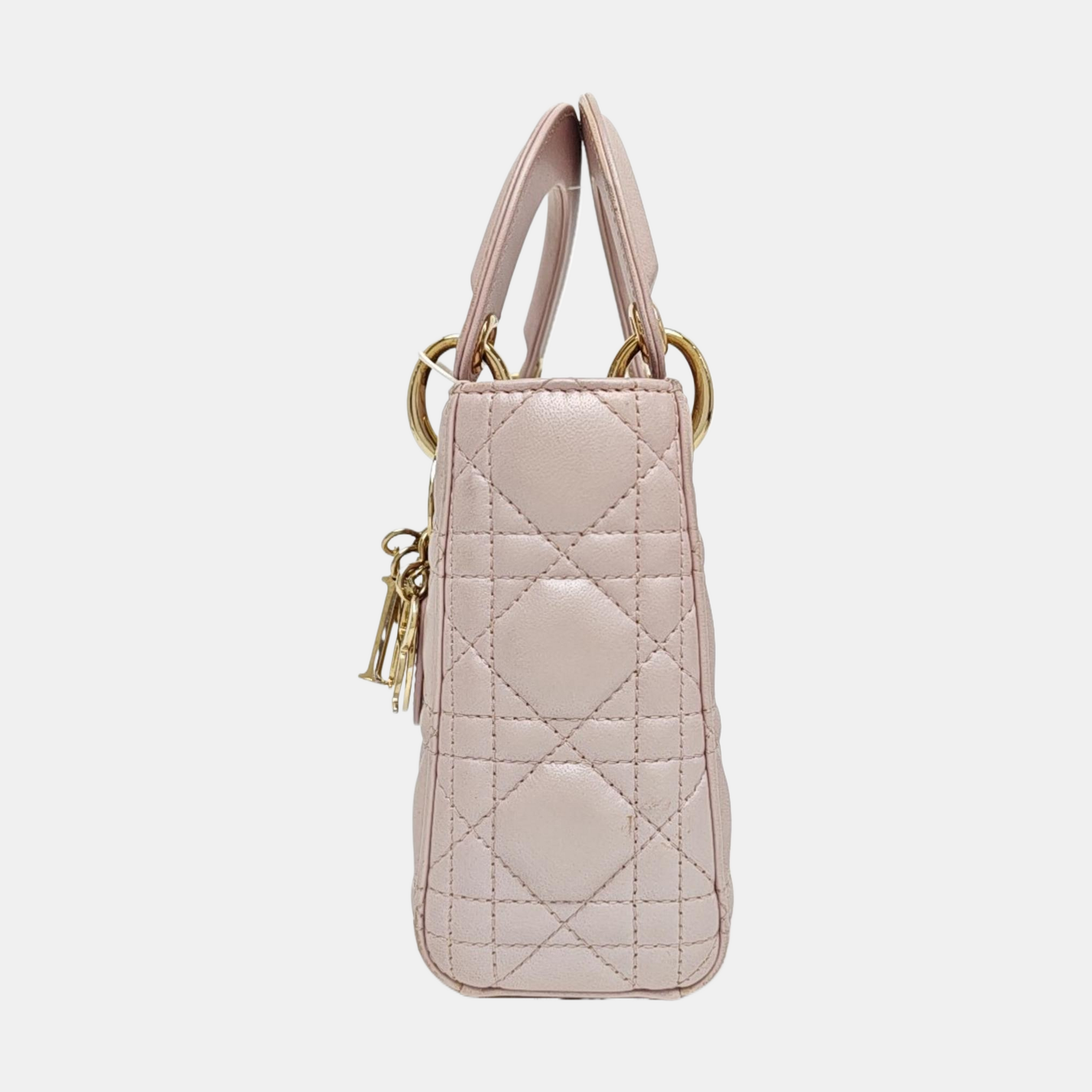 Lady Dior Mini Cannage Lambskin Pink