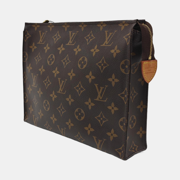 TOILET POCKET 26 Monogram Coated Canvas Brown