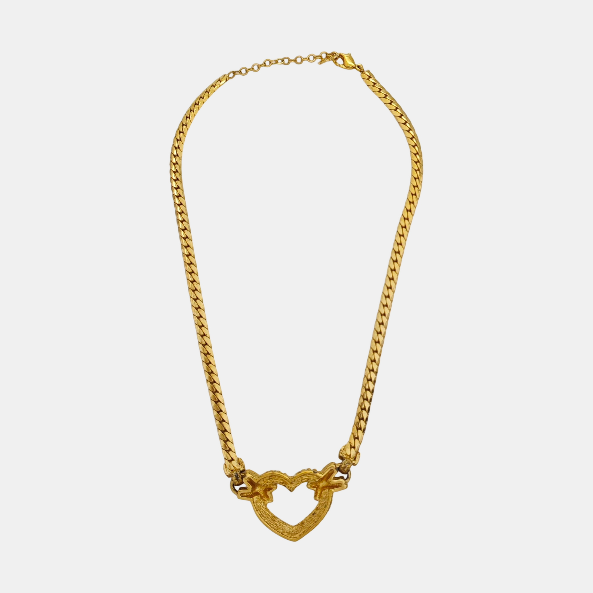 Twist Round Metal Gold Necklace