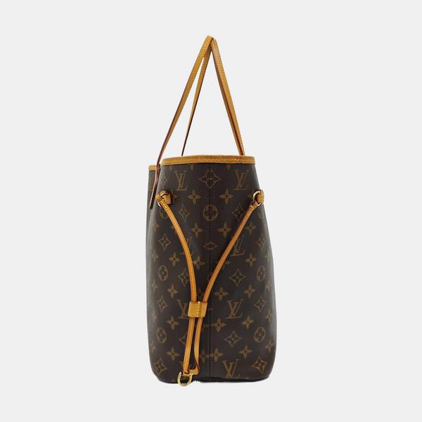 NEVERFULL MM Monogram Coated Canvas Brown