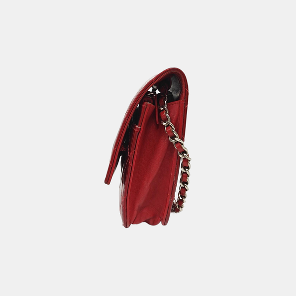 WOC Quilted Patent Leather Red
