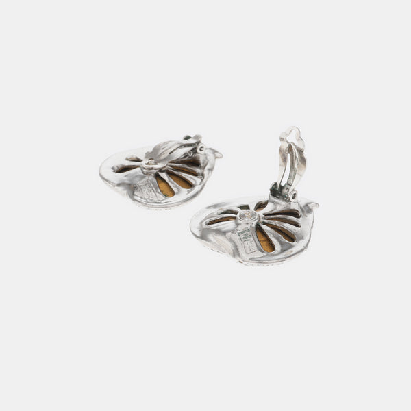 Metal Silver Clip On Earrings