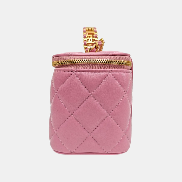 Quilted Lambskin Shoulder Bag Pink