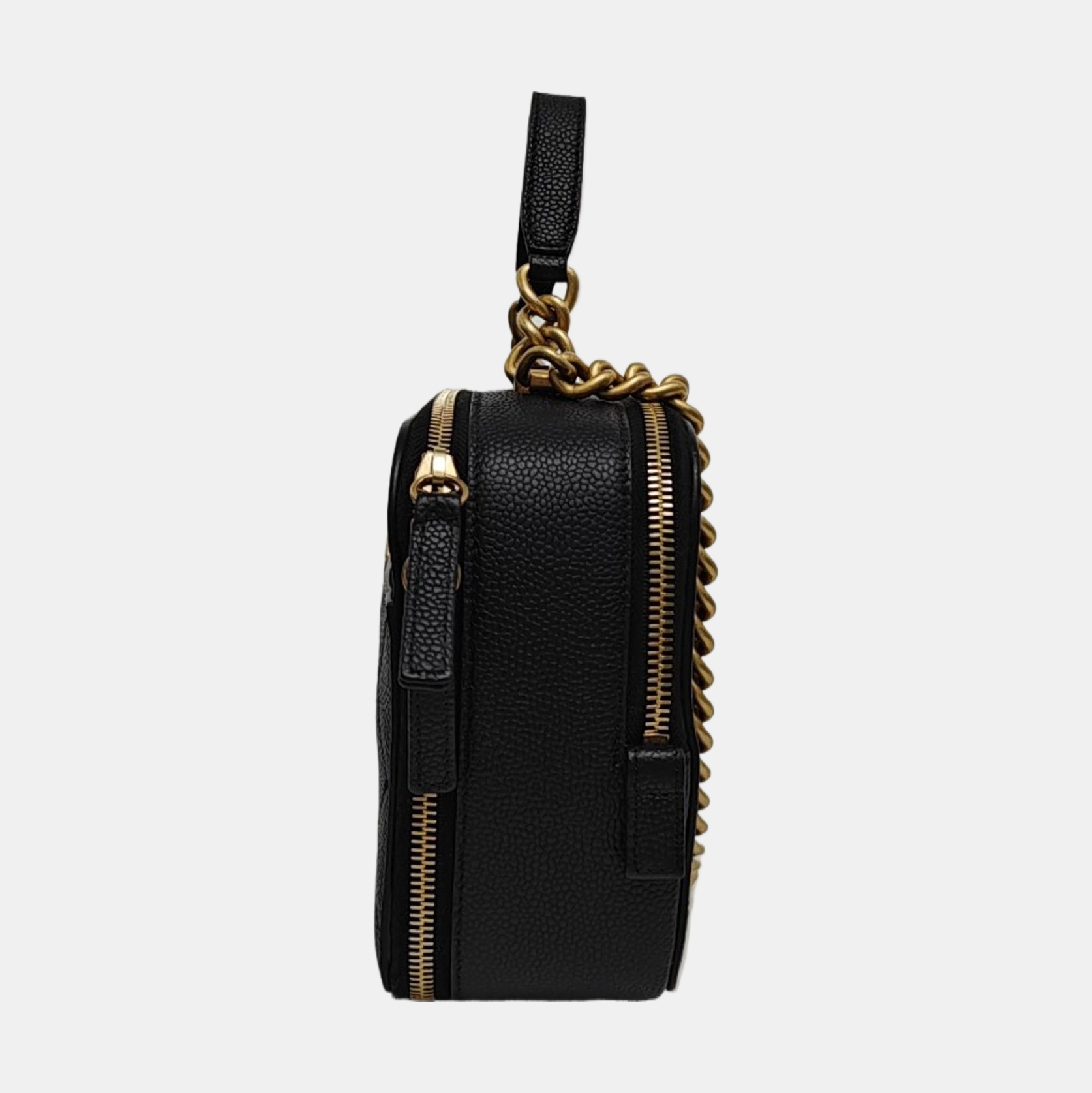 Quilted Grained Calfskin Black