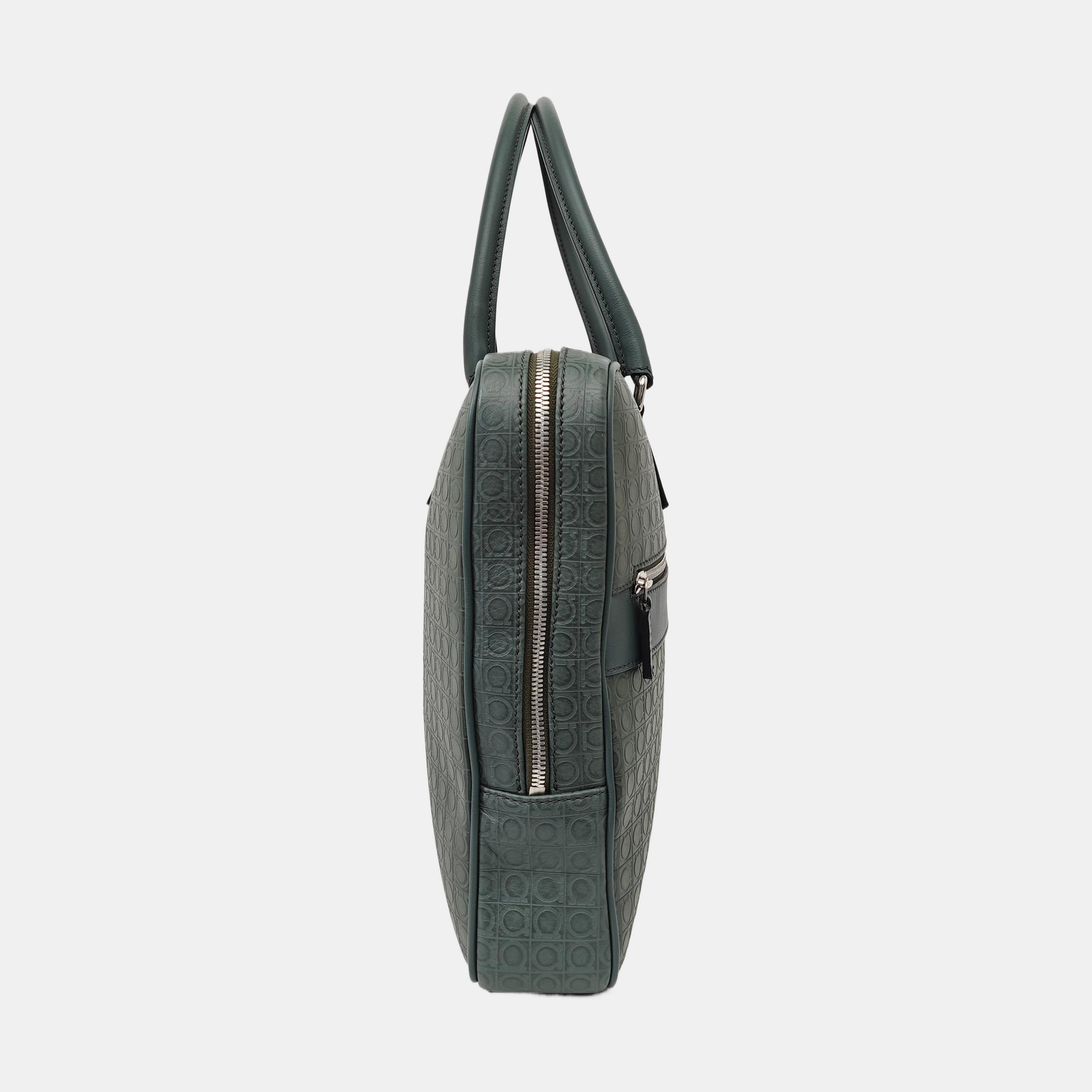 Calfskin Top Handle Bag Green