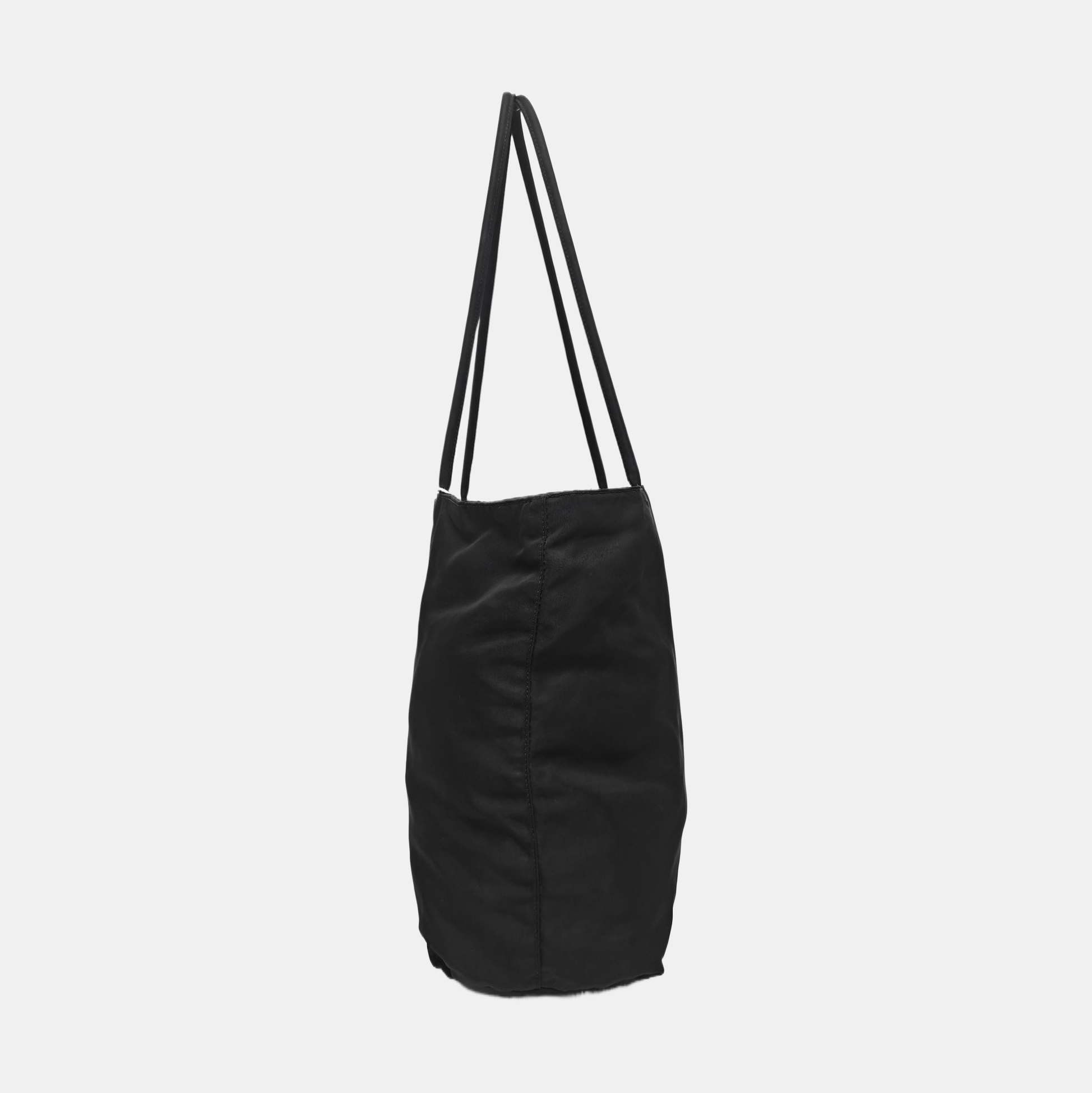 Nylon Top Handle Bag Black