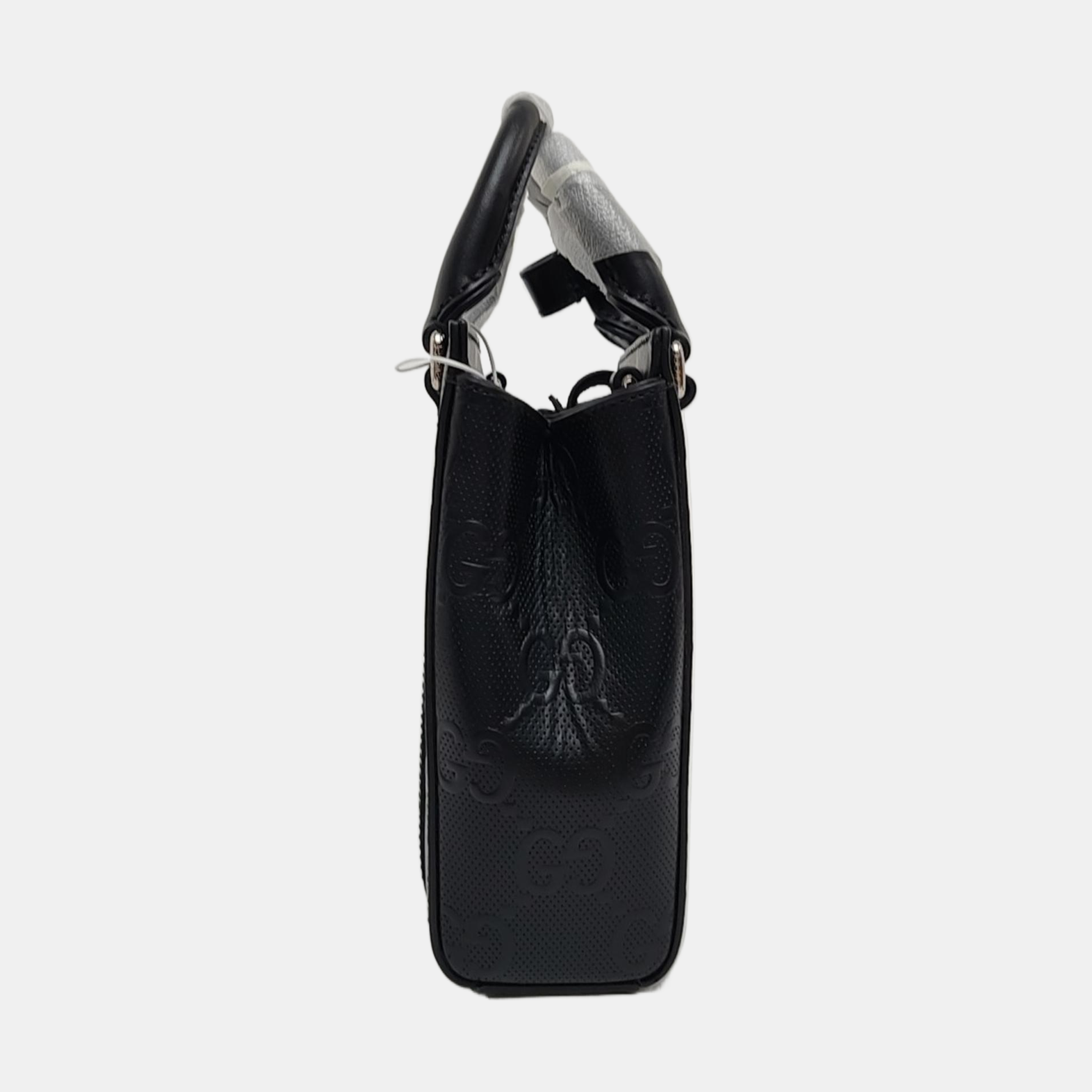 Monogram Calfskin Tote Bag Mini Black