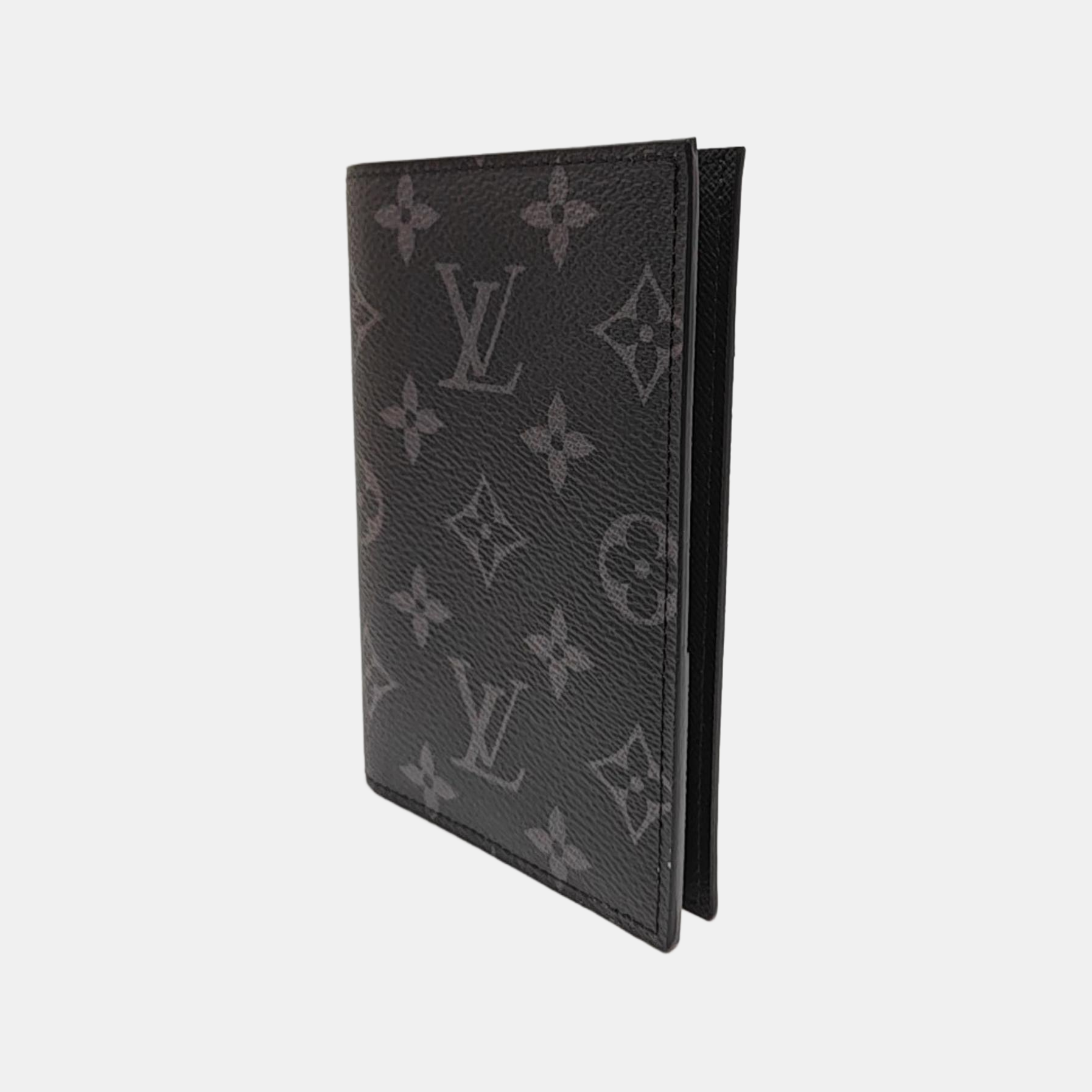 Monogram Coated Canvas Card Holder Gray