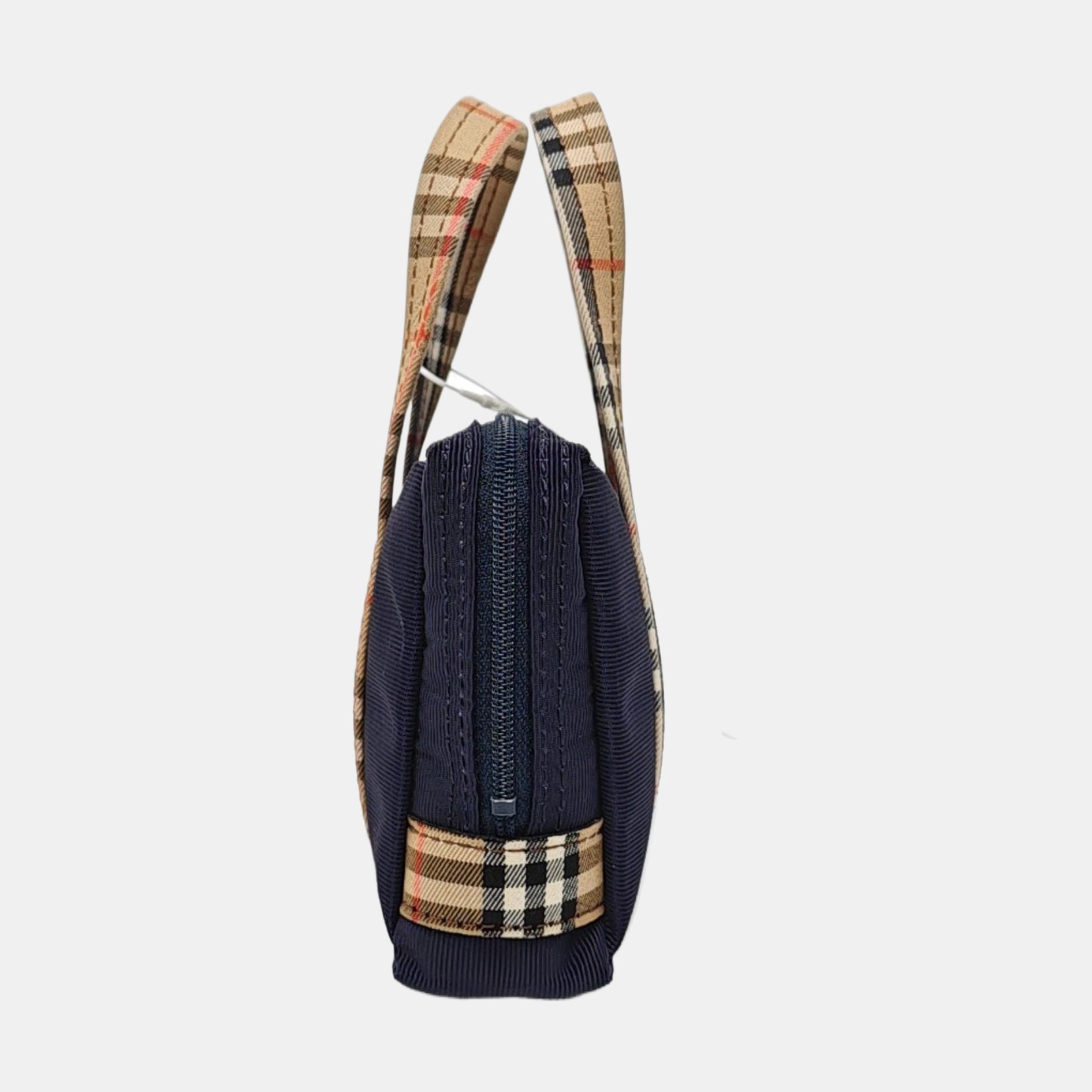 Fabric Top Handle Bag Blue