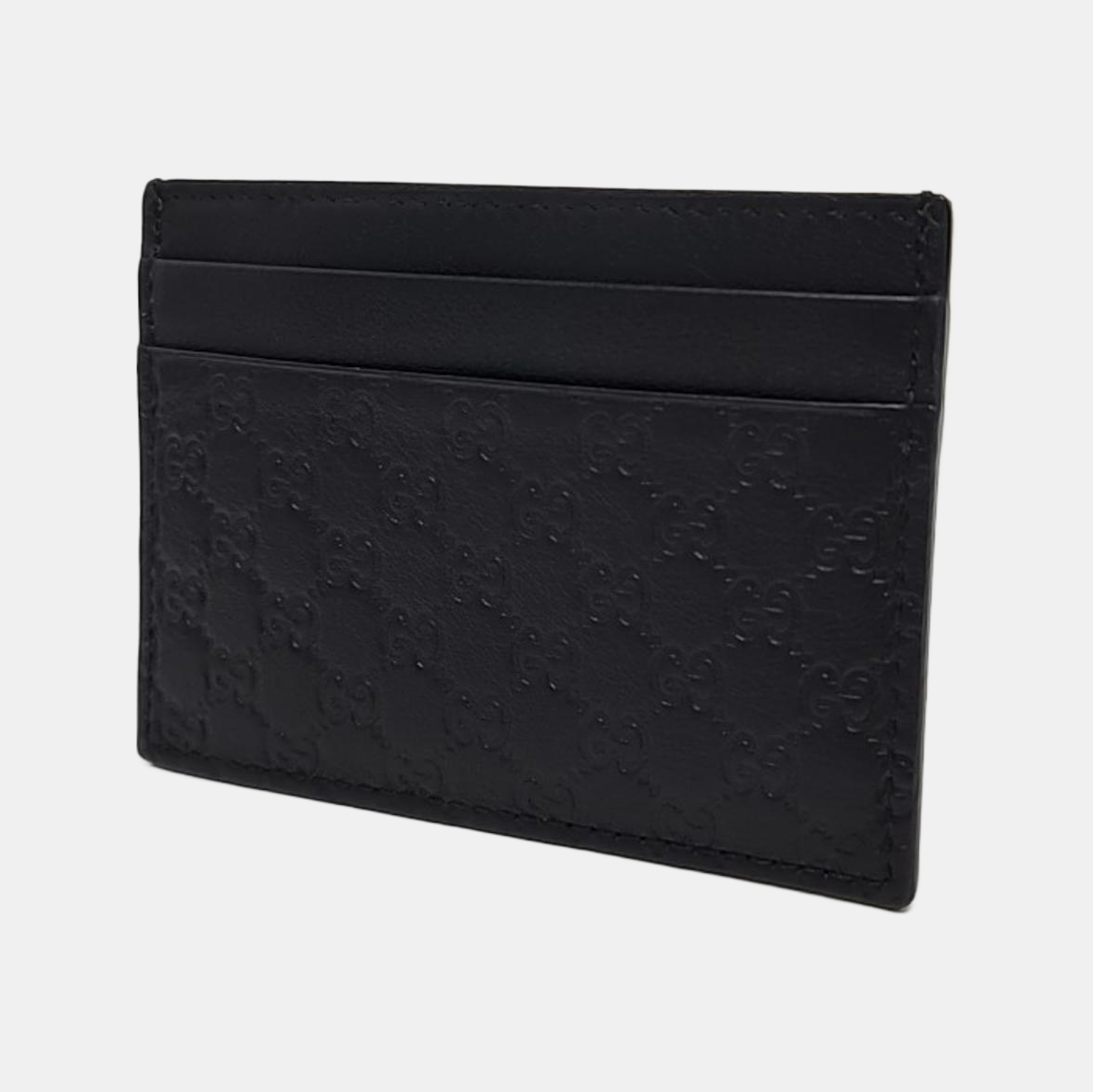 Authenticated pre-owned  Microguccissima Monogram Canvas Black Card Holder - Card Holder at Looply
