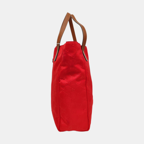 Monogram Nylon Tote Bag Red