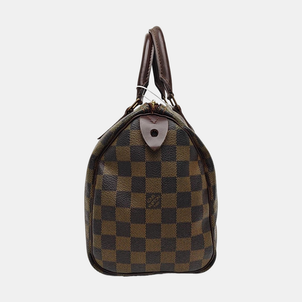 SPEEDY 25 Damier Ebene Coated Canvas Brown