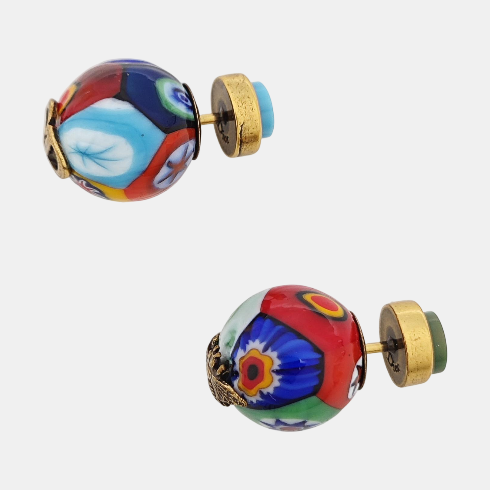 Dior Tribales Metal Multicolor Stud Earrings