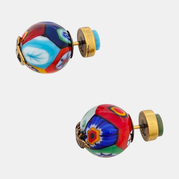 Dior Tribales Metal Multicolor Stud Earrings