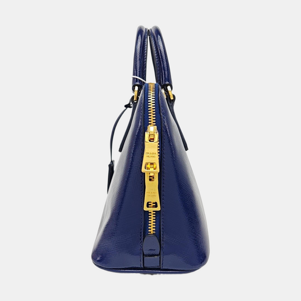 Galleria Small Patent Leather Blue