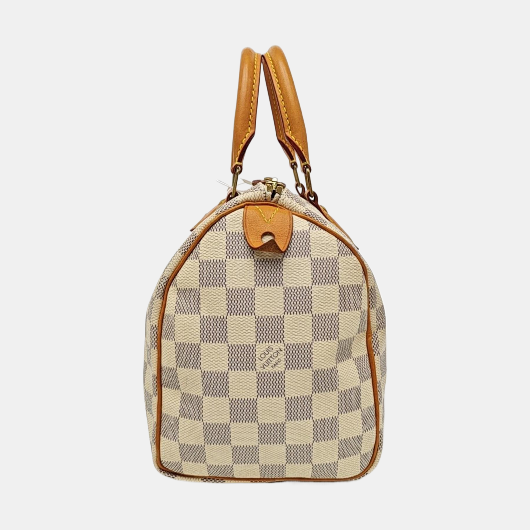 SPEEDY 25 Damier Azur Coated Canvas White