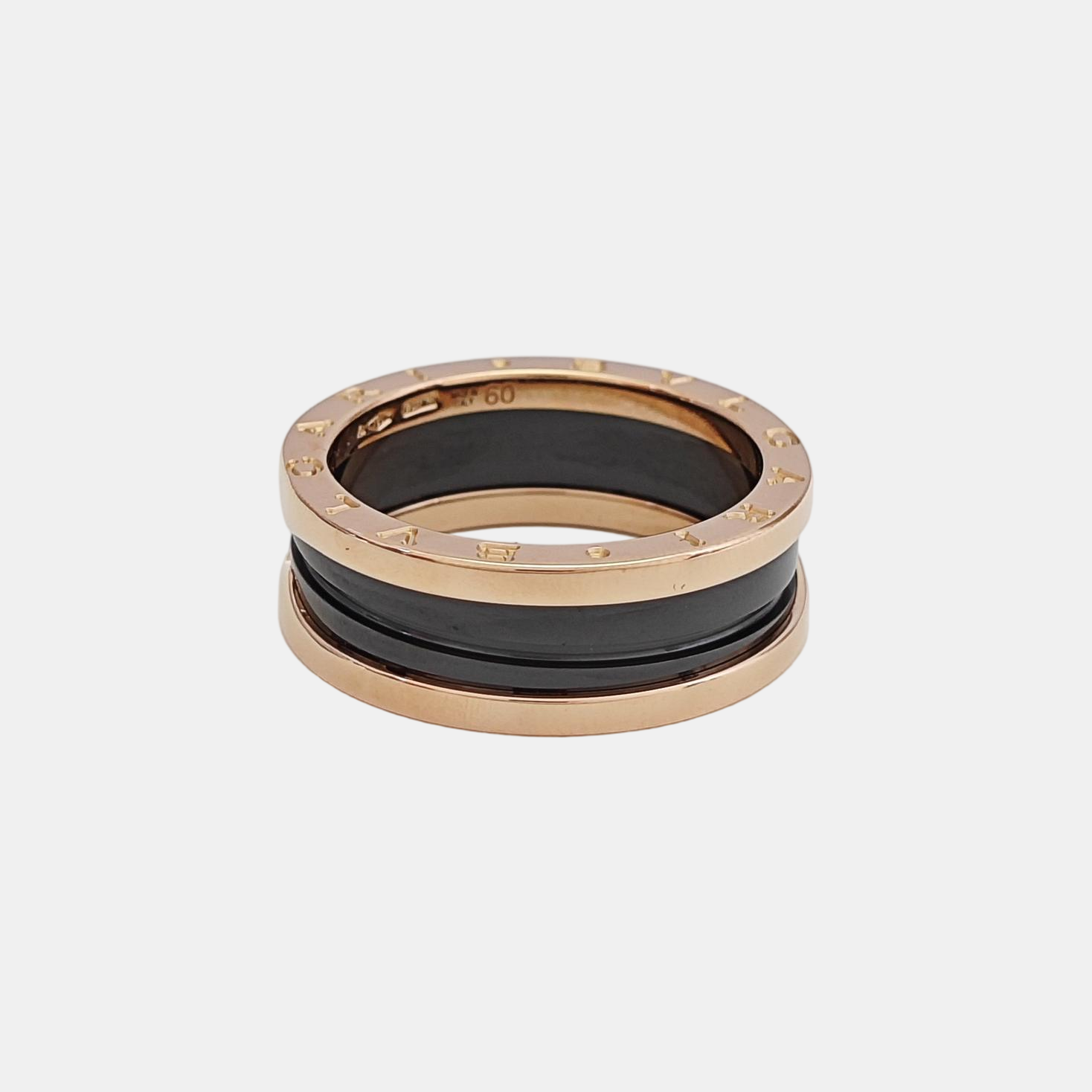 B.ZERO1 18k Rose Gold Ring EU 60