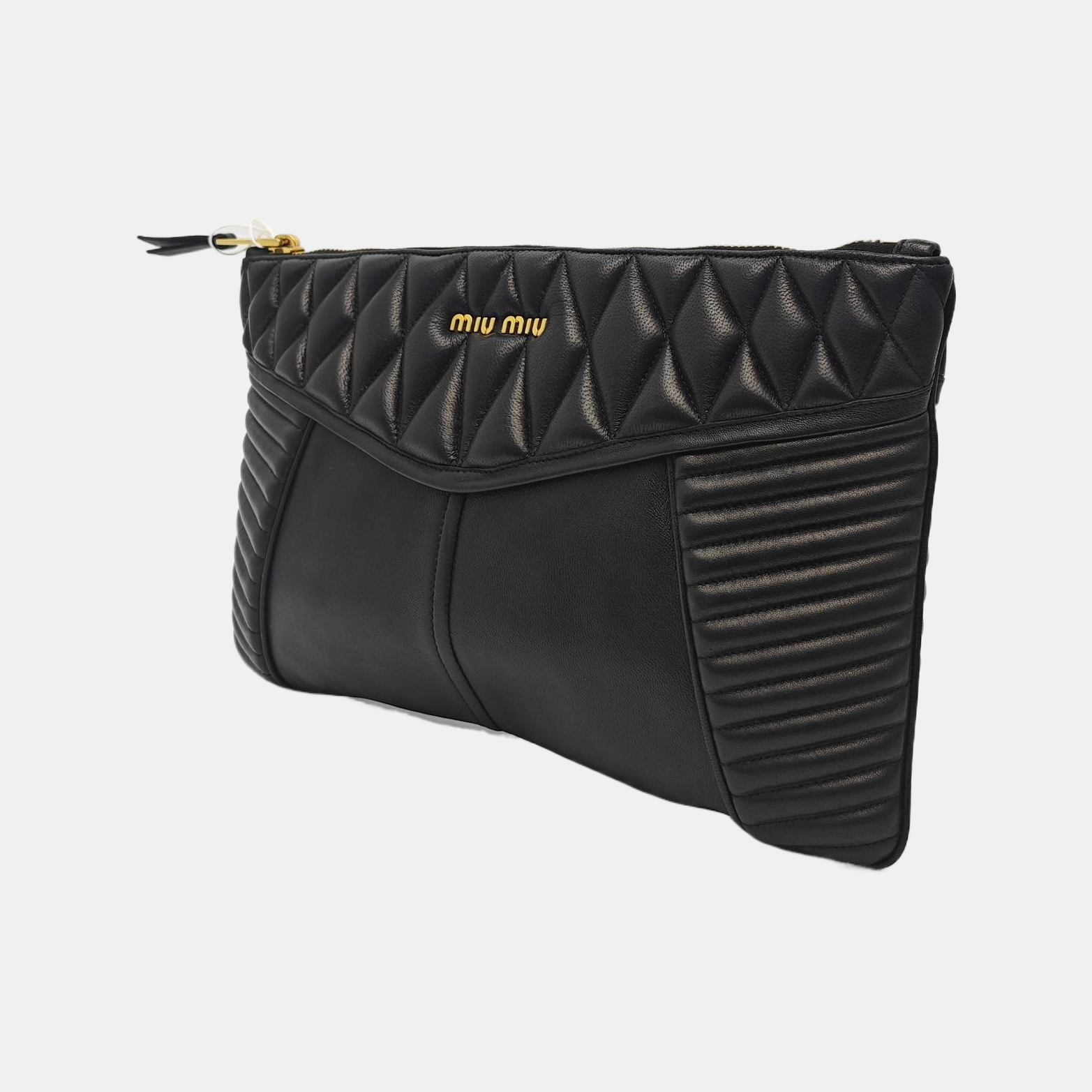 Quilted Lambskin Clutch Black