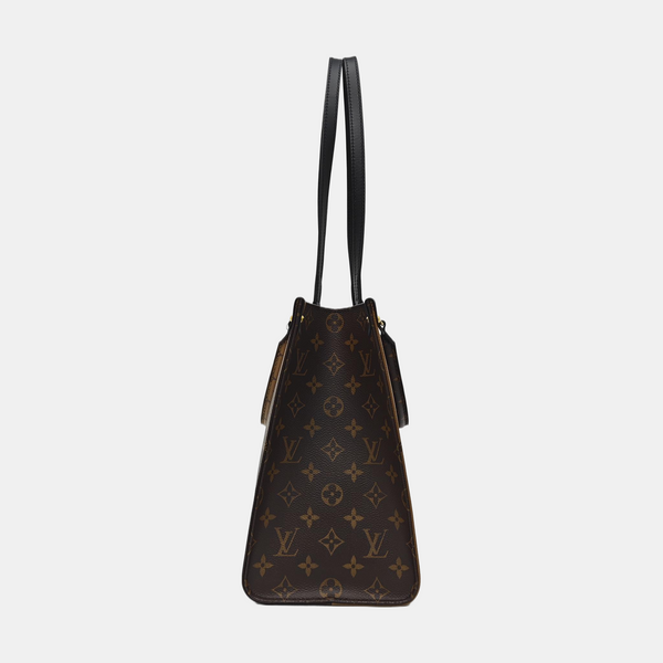 ONTHEGO MM Monogram Coated Canvas Brown