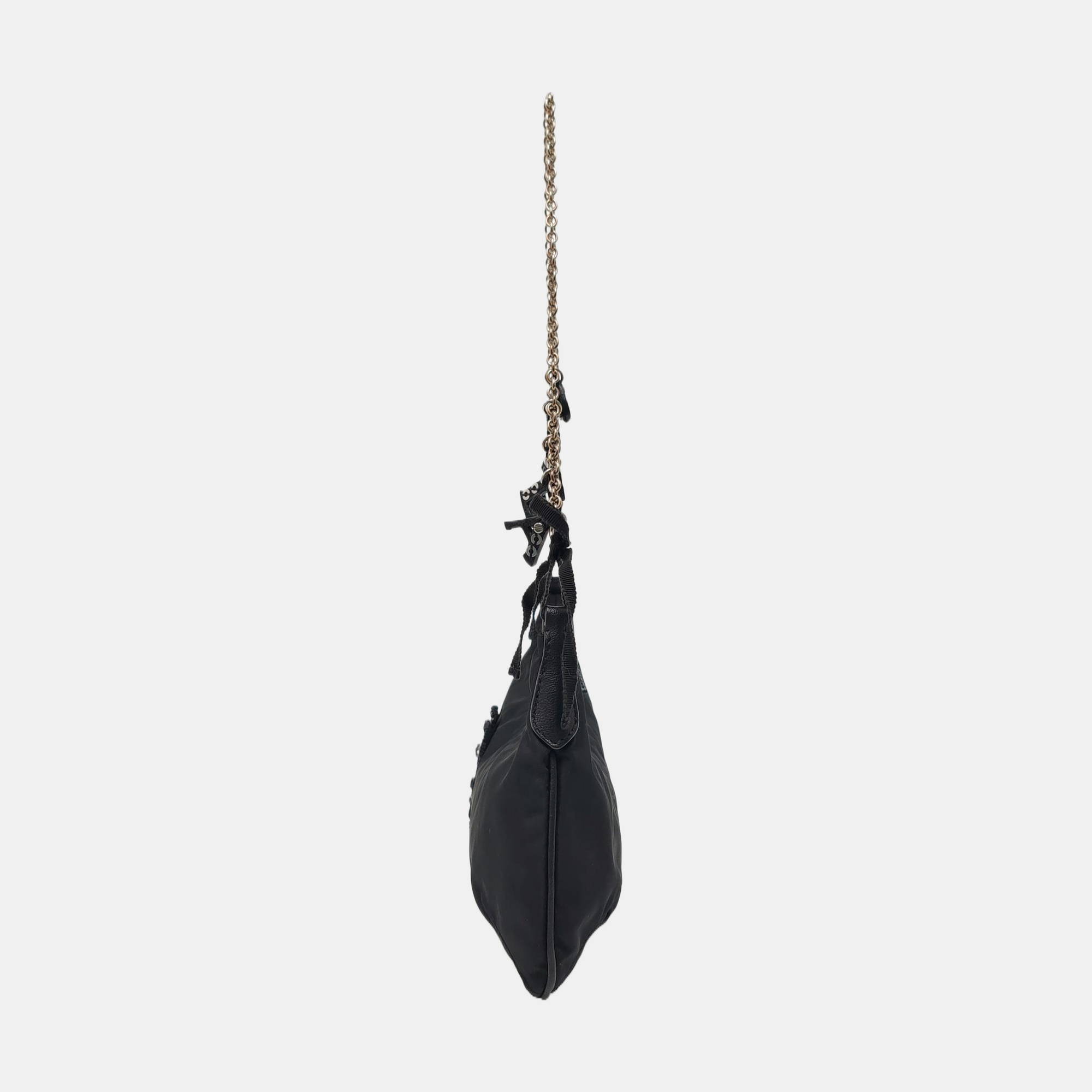 Nylon Shoulder Bag Black