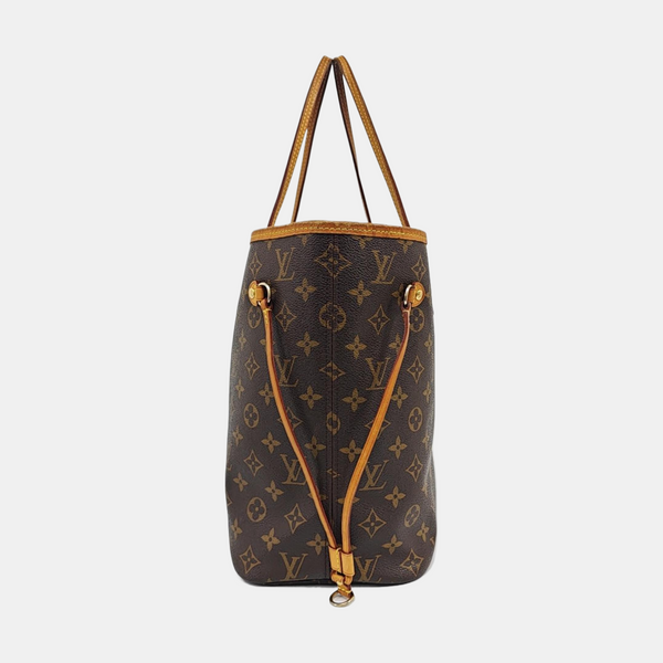 NEVERFULL MM Monogram Coated Canvas Brown