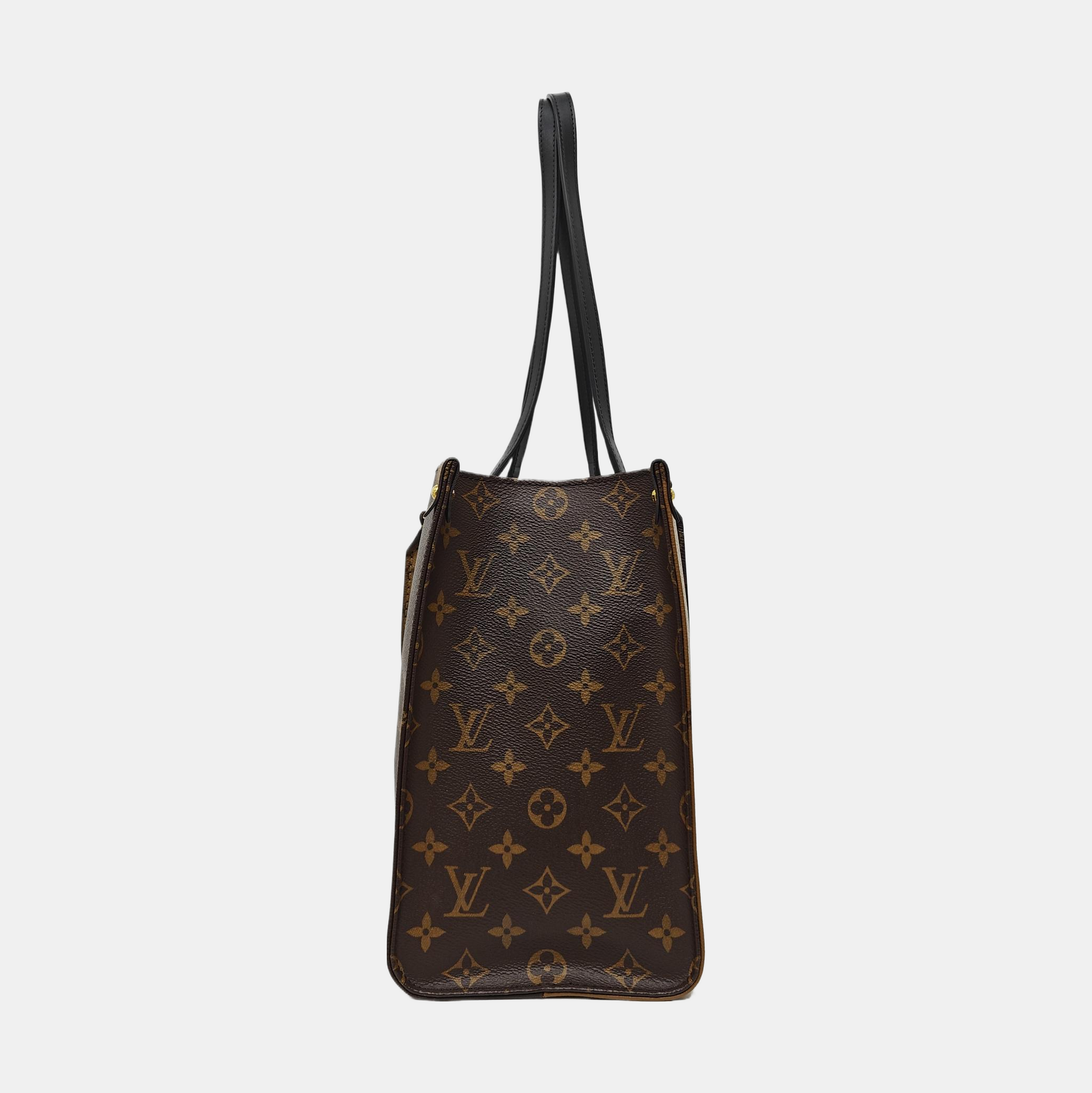 Authenticated pre-owned  ONTHEGO MM Monogram Coated Canvas Brown - Tote Bag at Looply