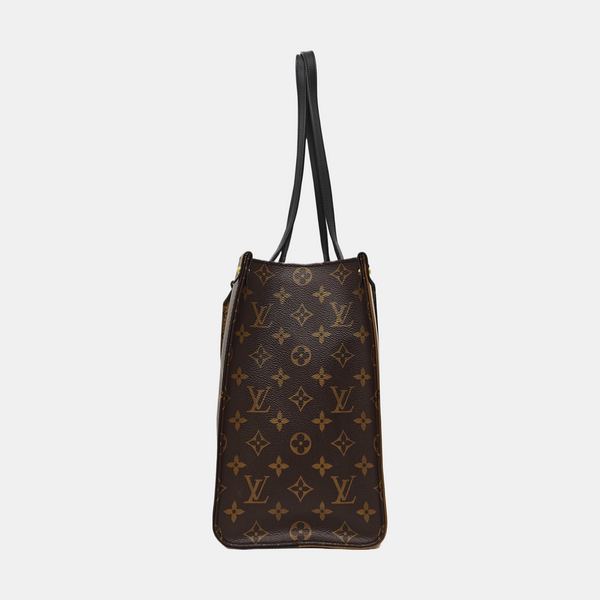 Authenticated pre-owned  ONTHEGO MM Monogram Coated Canvas Brown - Tote Bag at Looply