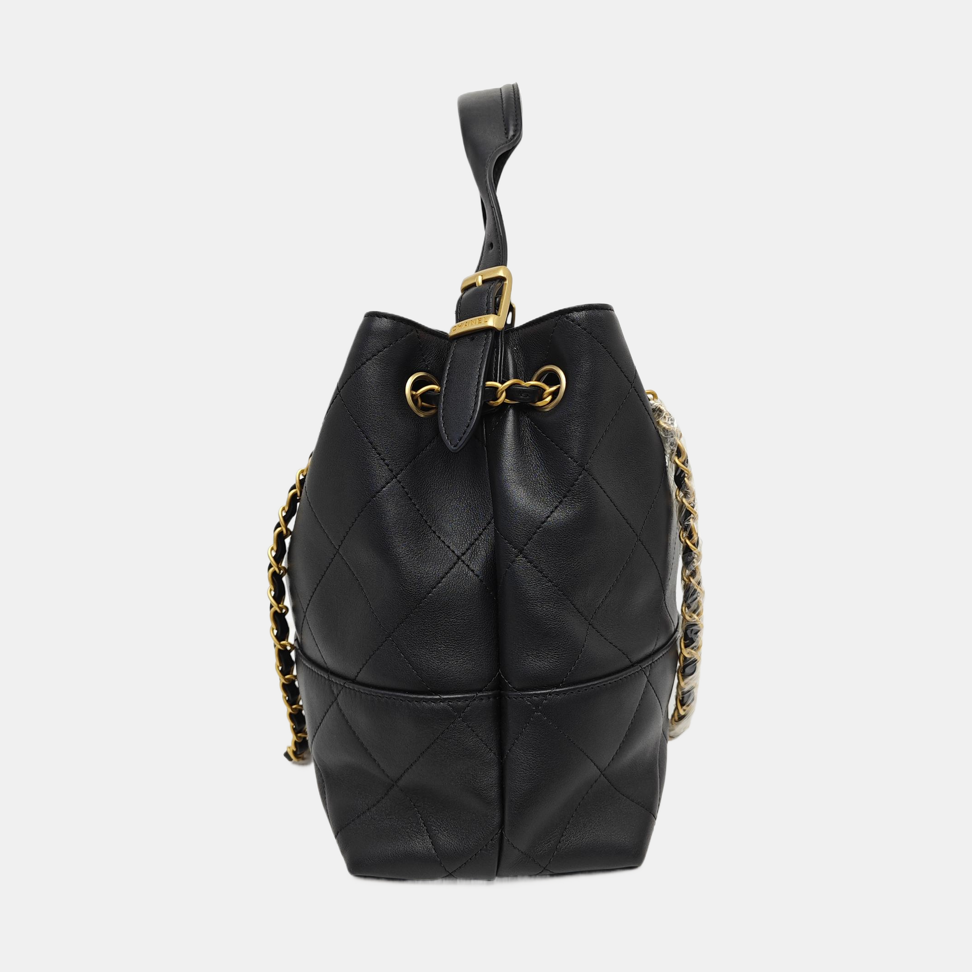 Quilted Calfskin Tote Bag Black